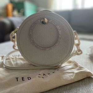 White Ted Baker round Agnetti bag